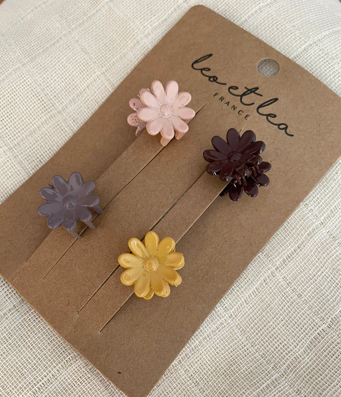 Hairclips 'Flowers', Color-Mix, Set 2
