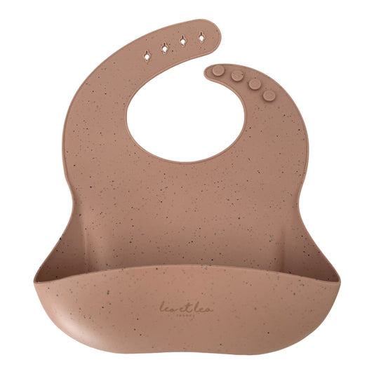 Silicone Bib, Shell Collection, Rosewood
